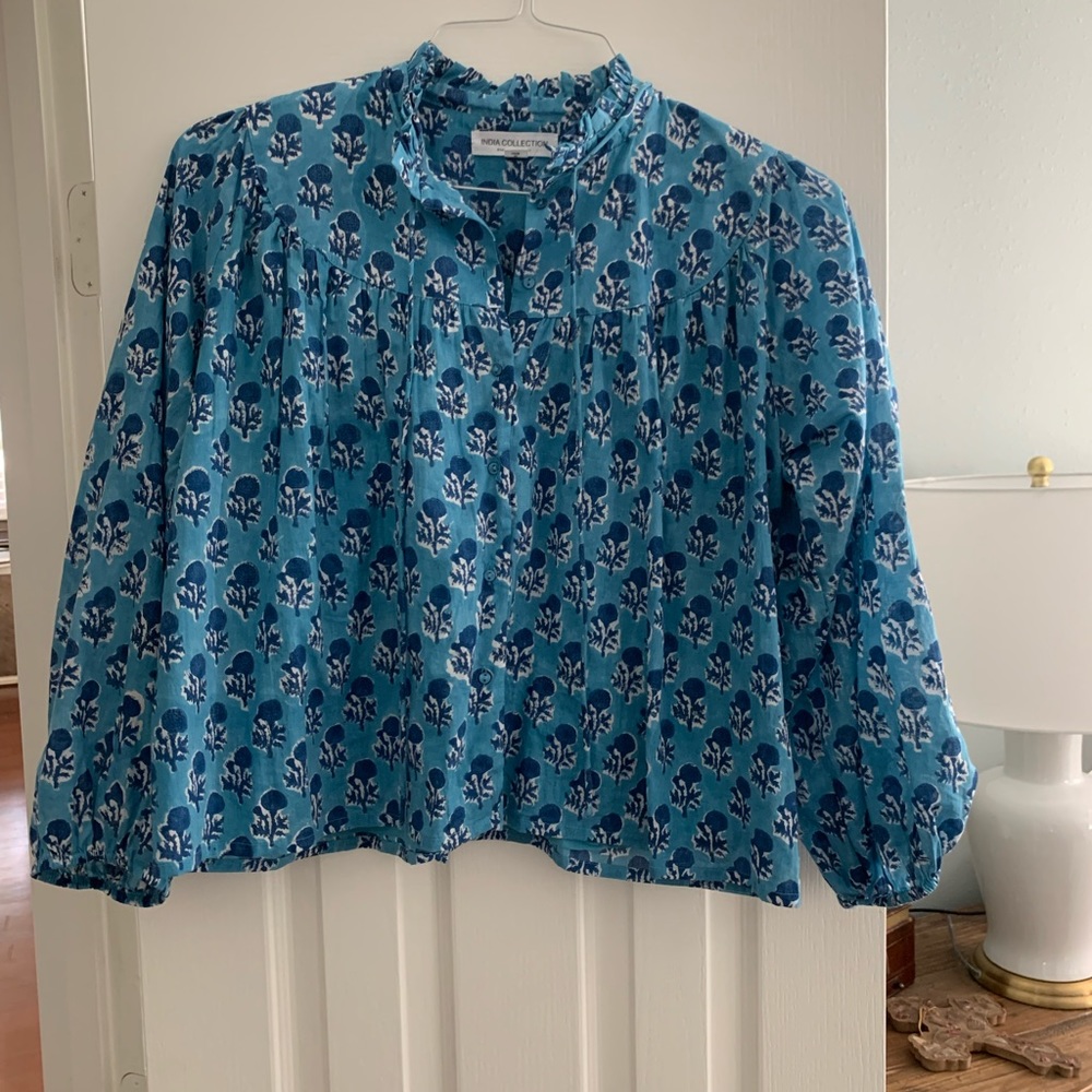 Emerson fry Emmaline top in Danube marigold